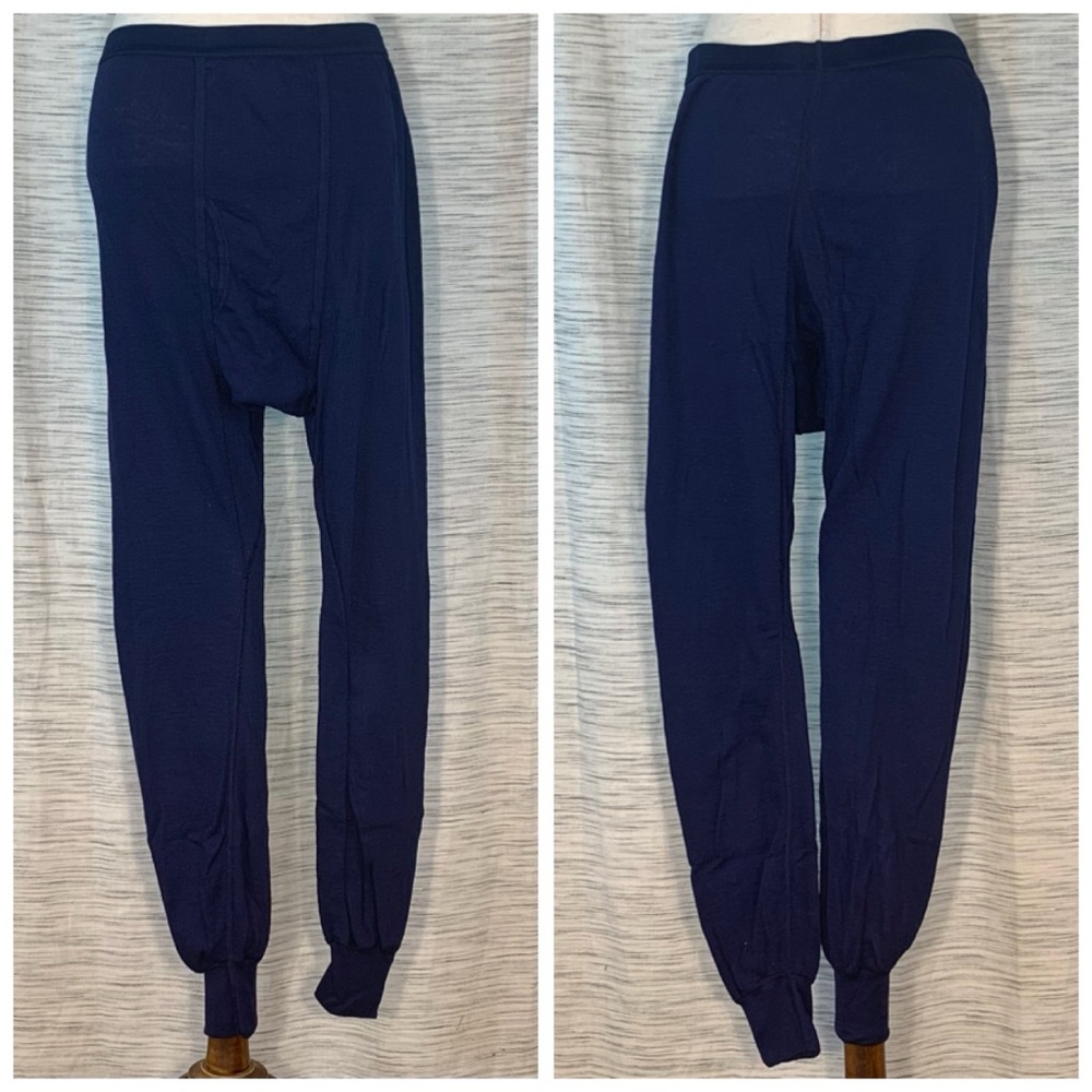 Morgan Mills Performance Wear Navy Blue Thermal Lounge Pants.